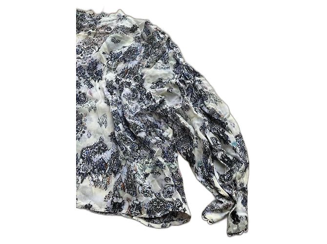 Iro Bluse aus Viskose Blau Grau