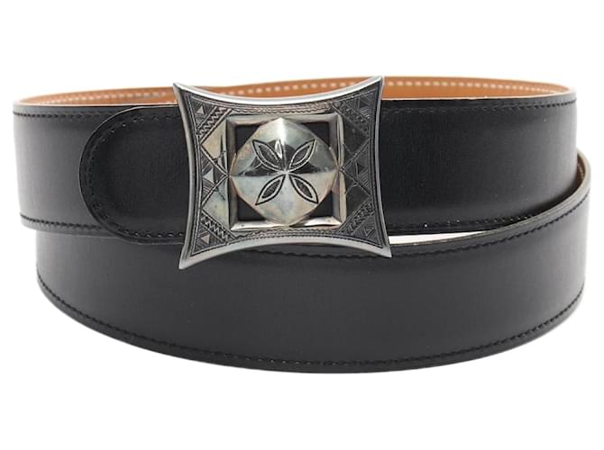 Hermès Hermes Touareg Belt Black Beige  ref.2179002