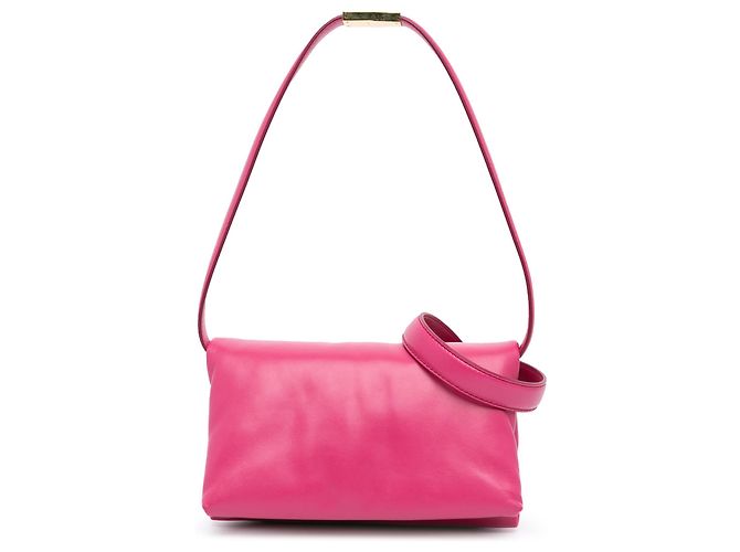Marni Rosa Pequena Bolsa de Couro Prisma