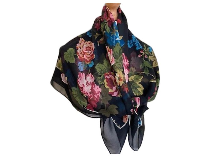 Sciarpa Gerard Darel in chiffon di seta floreale Multicolore