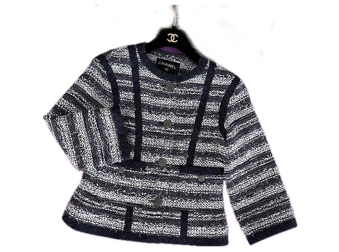 Chanel Paris / Singapore CC Star Buttons Tweed Jacket Multiple colors