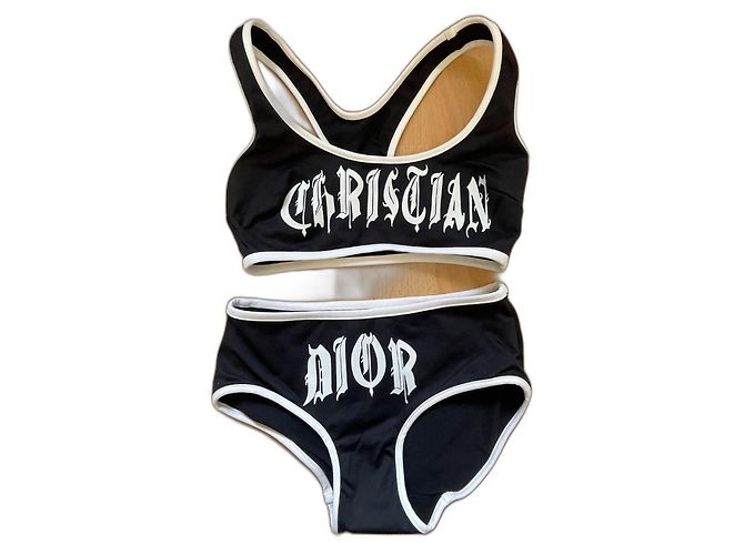 Maiô de duas peças Dior preto