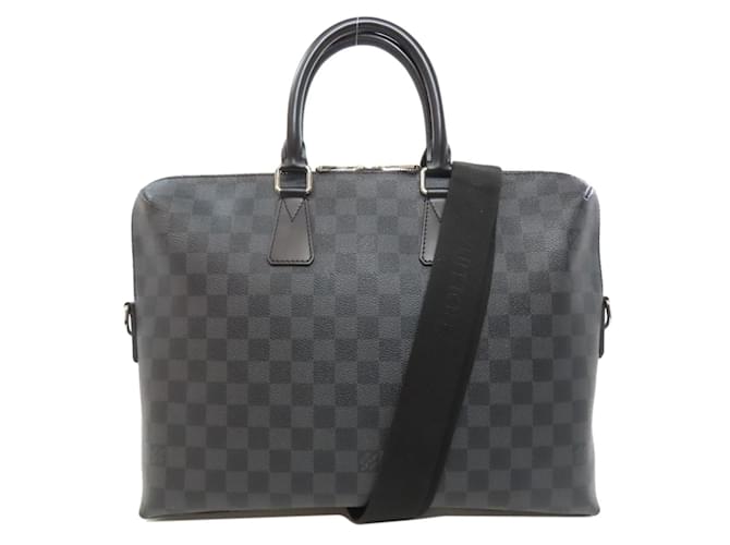 Louis Vuitton Damier Graphite Boston Bag Brown Cloth  ref.2180131