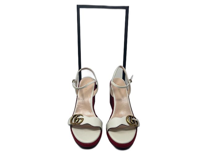 Gucci Marmont GG Espadrilles Senfgelb Leder