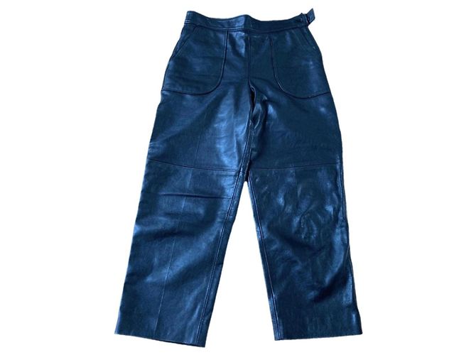 Dior Hose aus schwarzem Leder