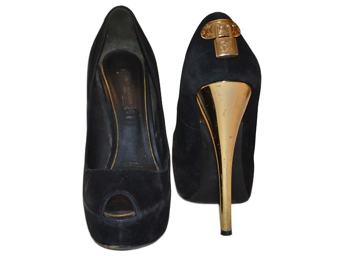 Louis Vuitton Oh Really Pumps Schwarz Hirschleder 35 IT