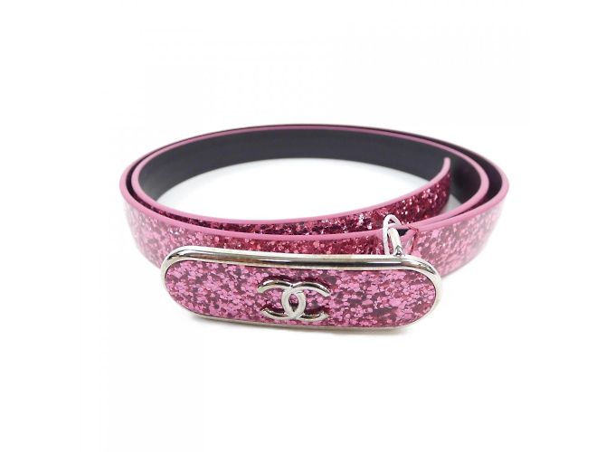 Chanel Pink PVC Standard Gürtel