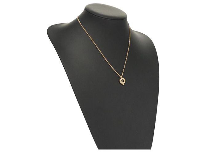 Collana Christian Dior metallo oro Auth am8123 D'oro