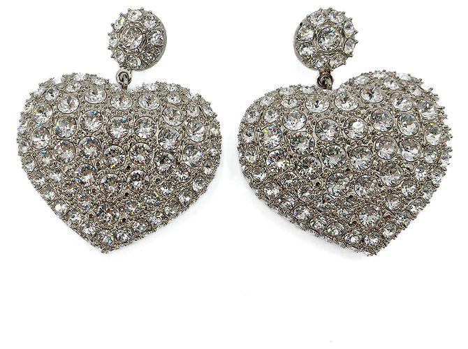 Everyday Balenciaga Orecchini pendenti in metallo a forma di cuore argento