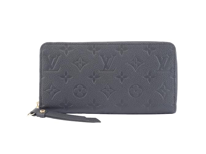 Louis Vuitton Monogram Empreinte Zippy Wallet Black Cloth  ref.2183713