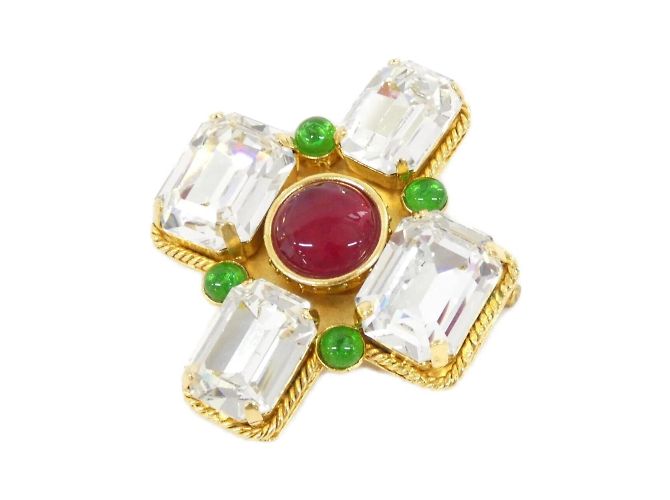 Spilla Chanel Oro, Verde e Rosso D'oro
