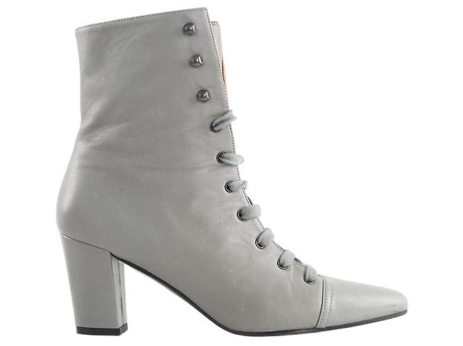 Michel Vivien Botas de cuero grises