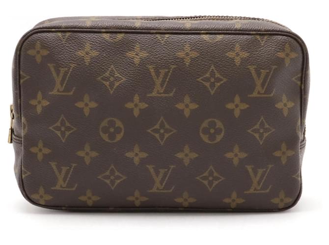 Louis Vuitton Monogram Truss Toilette 23 Clutch Pouch Brown Patent leather  ref.2184806