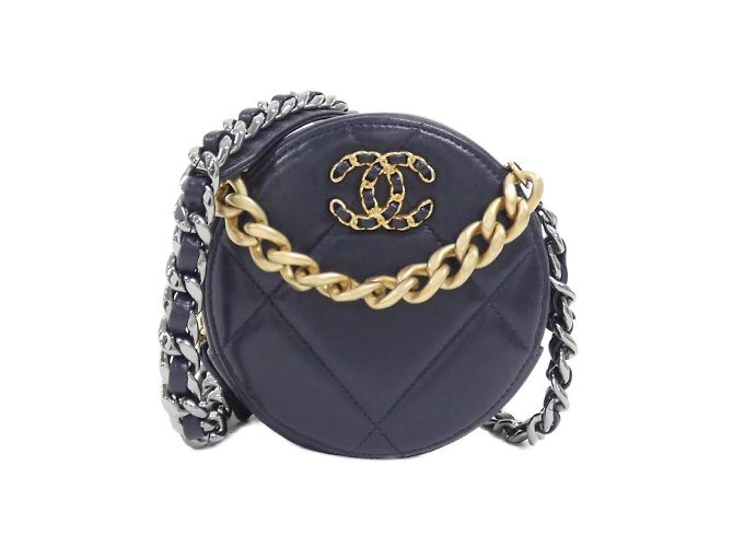 Borsa a spalla Chanel 19 Linea AP0945 Blu navy