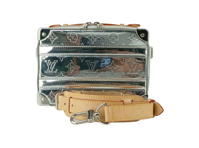 Louis Vuitton Silver Coated Canvas Shoulder Bag