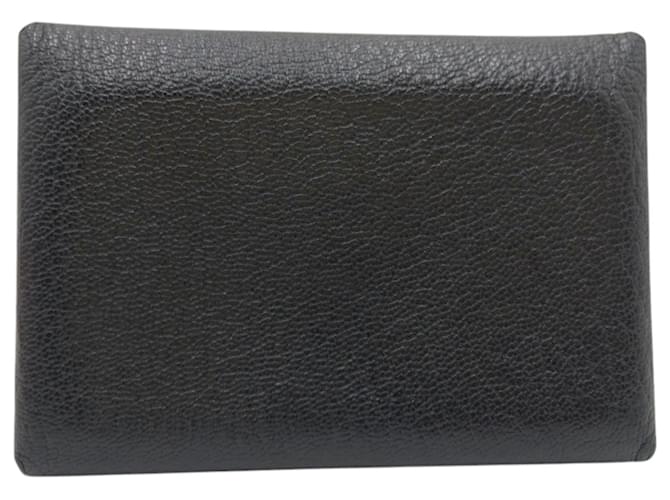 Hermès Hermes Calvi Duo Black Chevre Coin Purse Diamond  ref.2186749