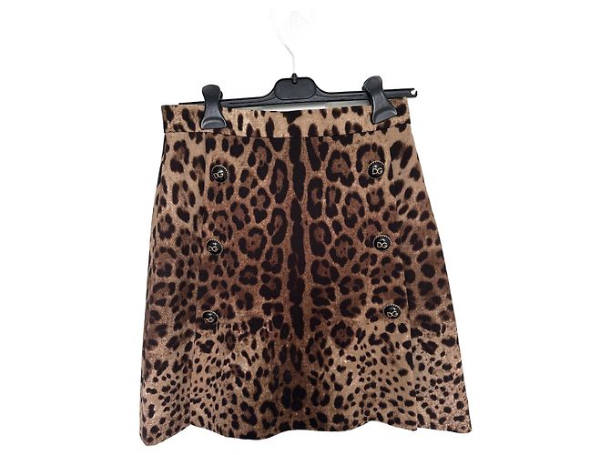 Falda de estampado de leopardo Dolce & Gabbana