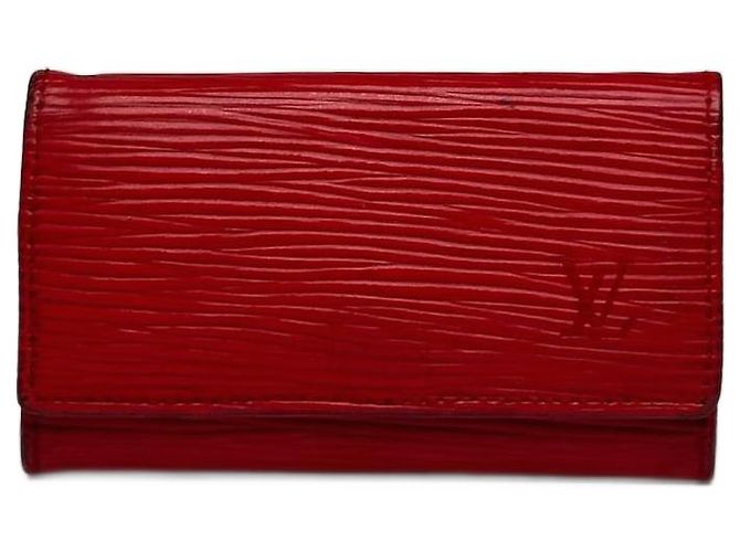 Vintage Louis Vuitton EPI Leather Key Holder red