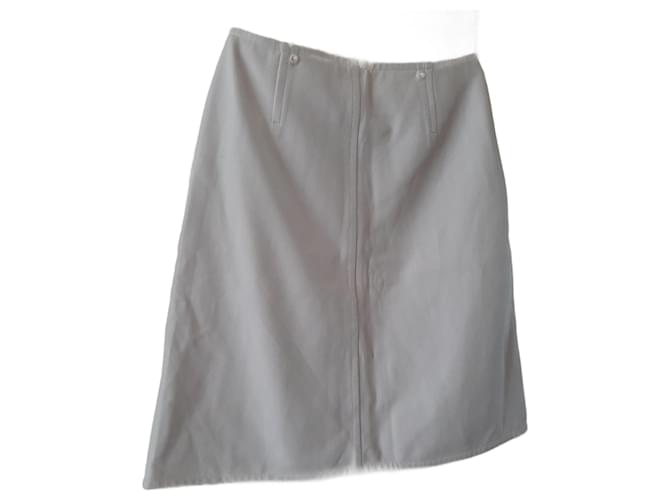 Falda Hermès Crema Algodón 