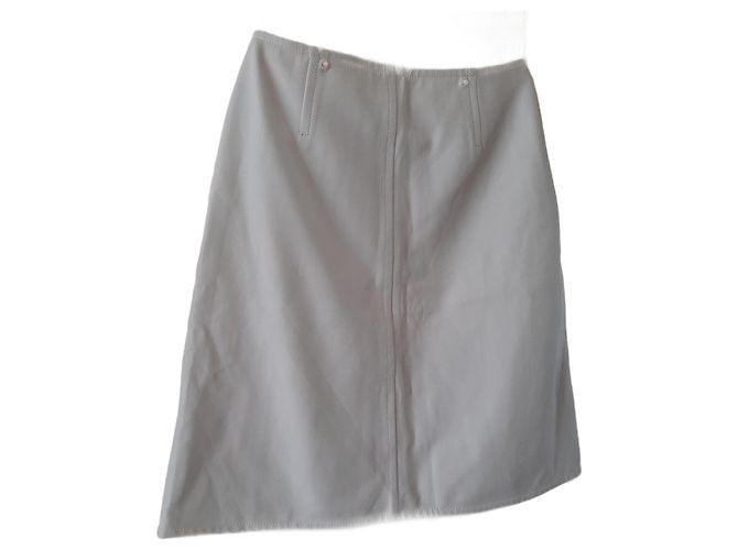 Saia Hermès Creme Algodão