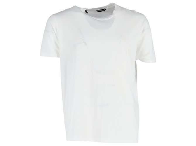 Camiseta de jersey slim-fit Tom Ford en algodón blanco Crudo