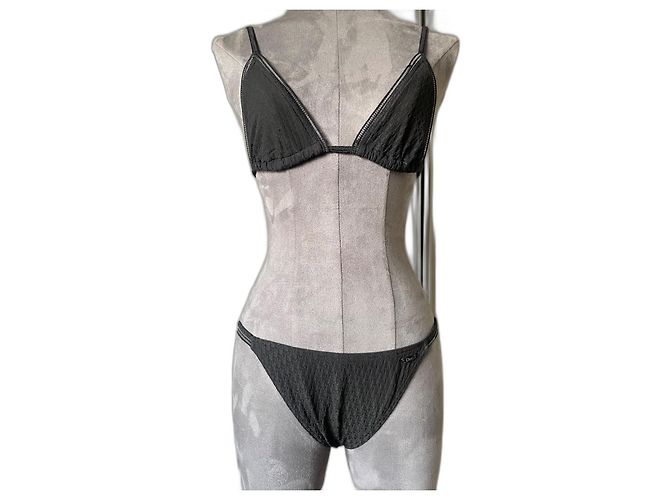 Dior Monogramm Bikini Set Schwarz