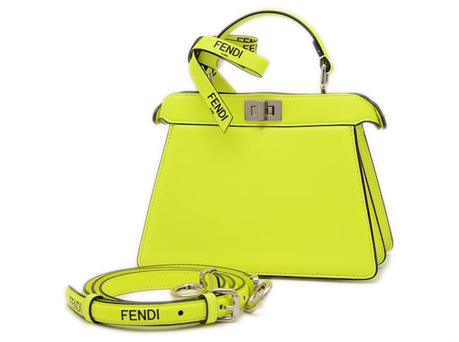 Fendi Peekaboo Yellow Leather  ref.2189848