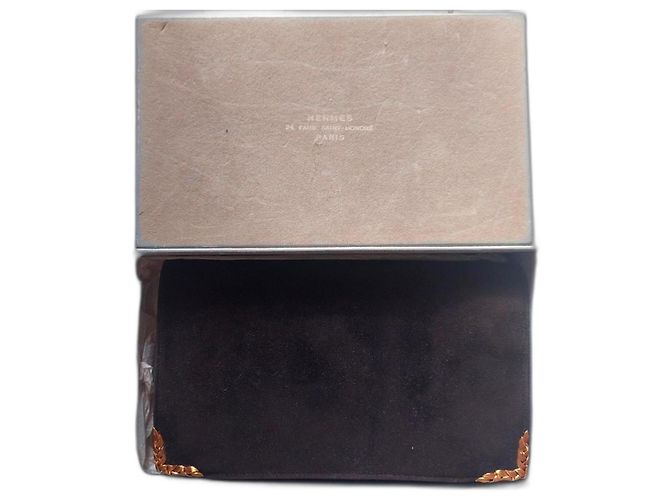 Hermès Paris - pochette en daim vintage