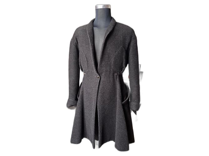 Thierry Mugler - beautiful fitted wool coat Grey
