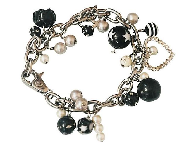 DOLCE & GABBANA Armband aus Stahl mit rosa Herzperlen Silber
