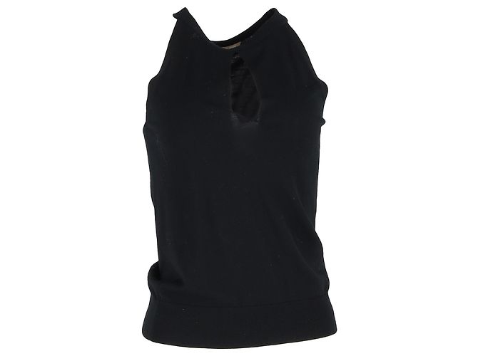 Michael Kors Cutout Top in Black Wool