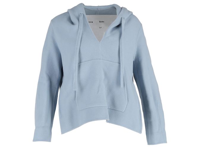 Proenza Schouler Hoodie aus blauer Wolle Hellblau
