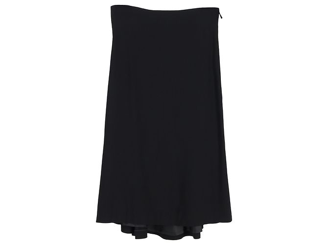 Alexander McQueen plissierter Midirock aus schwarzem Polyester