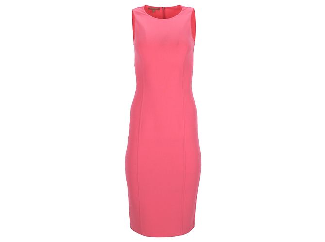 Vestido midi bodycon sem mangas Michael Kors em lã rosa