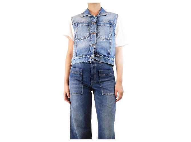Autre Marque Blaues Denim-Weste - Größe UK 8