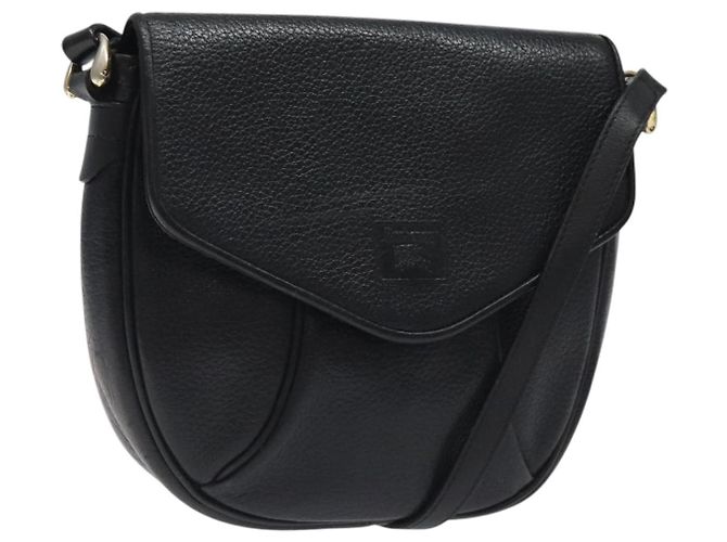 Autre Marque Borsa a spalla Burberrys in pelle nera e oro Auth BA1100 Nero D'oro