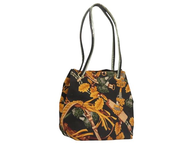 Borsa a spalla LOEWE in tela gialla Auth bs24429 Giallo