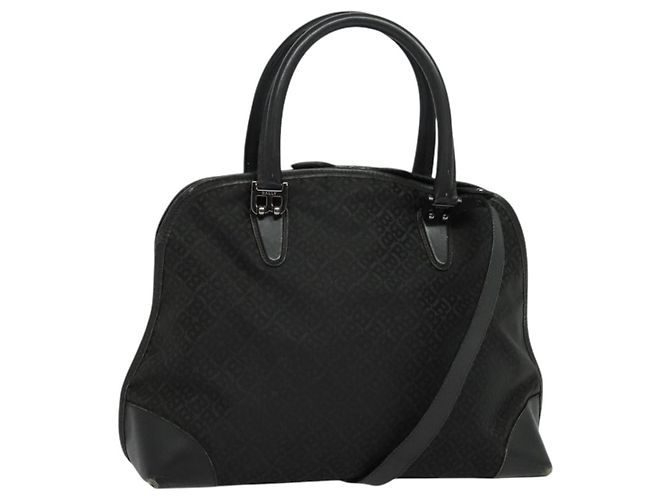 Borsa BALLY in nylon 2 vie nera argento Auth ti2995 Nero