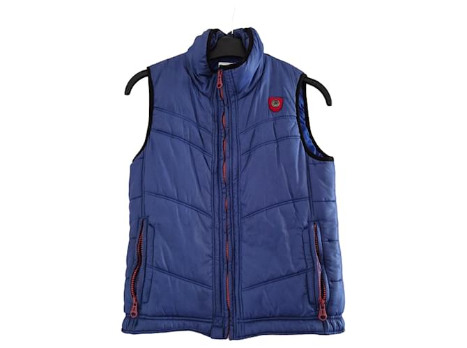 Blue sleeveless down jacket Diesel size 1 / 10 years Polyester  ref.2190927