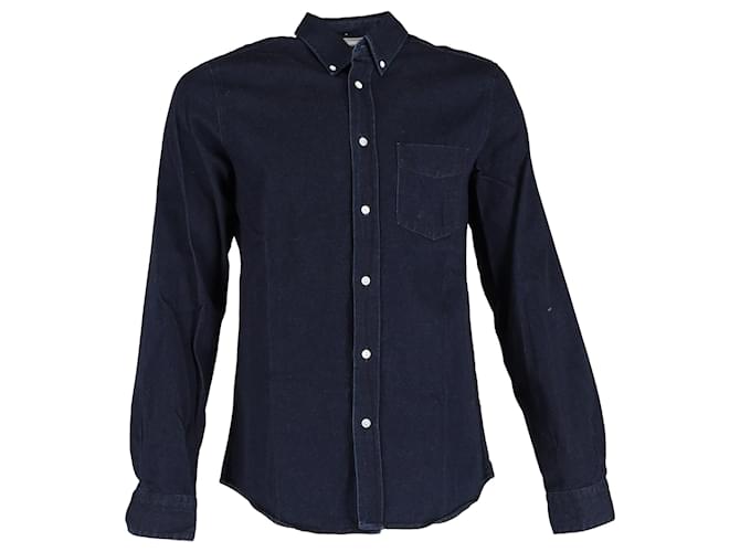 Acne Studios Isherwood Button Down Shirt in Navy Blue Denim  ref.2191019