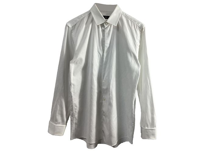 Camicia Slim Fit Boss Hugo Boss in cotone bianco Crudo