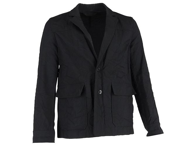 Acne Akne Studios maßgeschneiderte Arbeitsjacke aus schwarzer Baumwolle