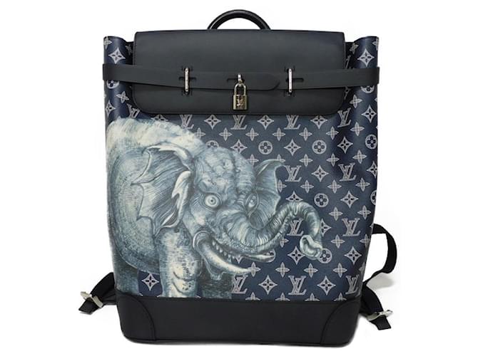 Louis Vuitton Steamer Monogram Backpack Blue Cloth  ref.2191106