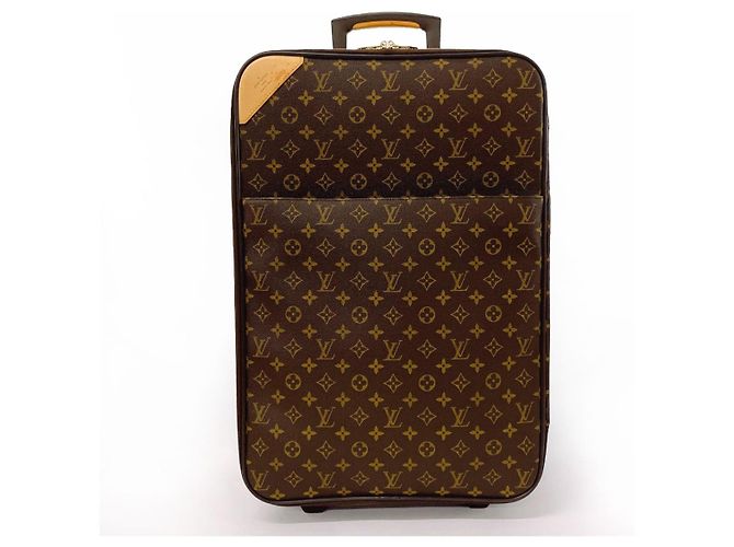 Louis Vuitton Pegase 55 Monogram Suitcase Brown