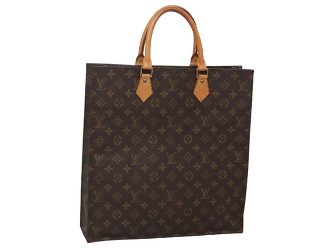 LOUIS VUITTON Sac Plat Monogram M51140 LV Auth 119745 Monogramme
