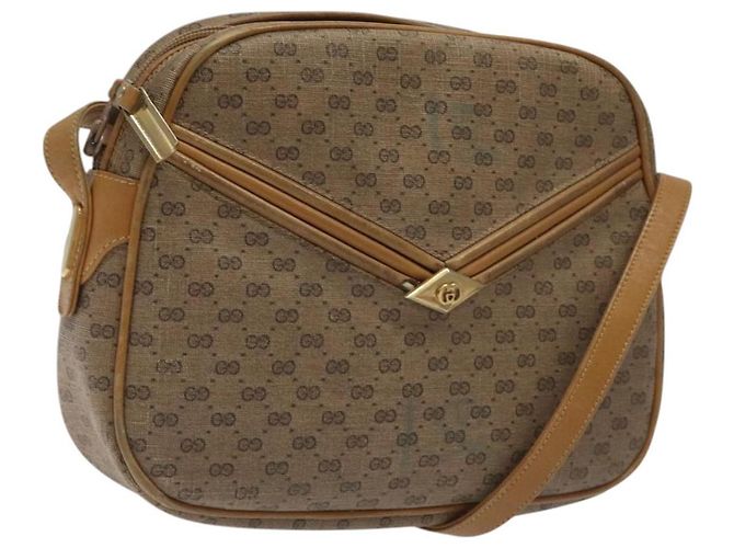 Gucci Bolsa de Ombro Micro GG Supreme PVC Bege Auth BA1399