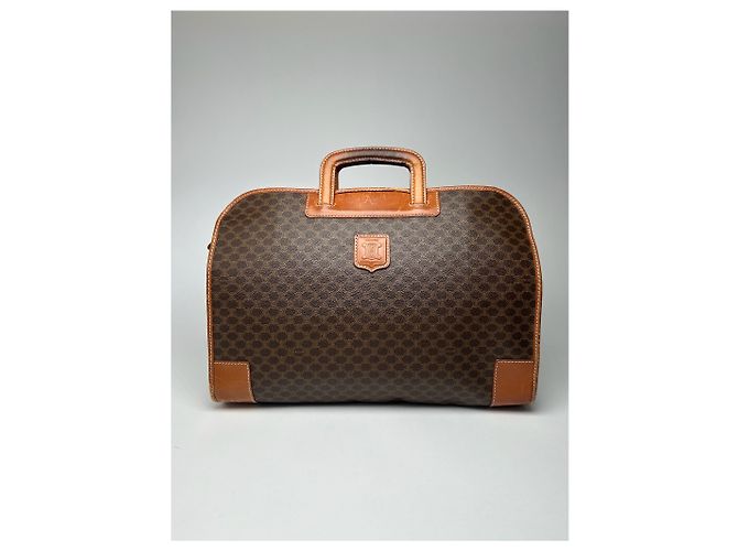 Luggage Céline Vintage Celine Monogramm Lederkoffer braun