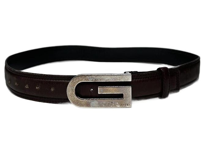 Vintage Gucci Ledergürtel braun