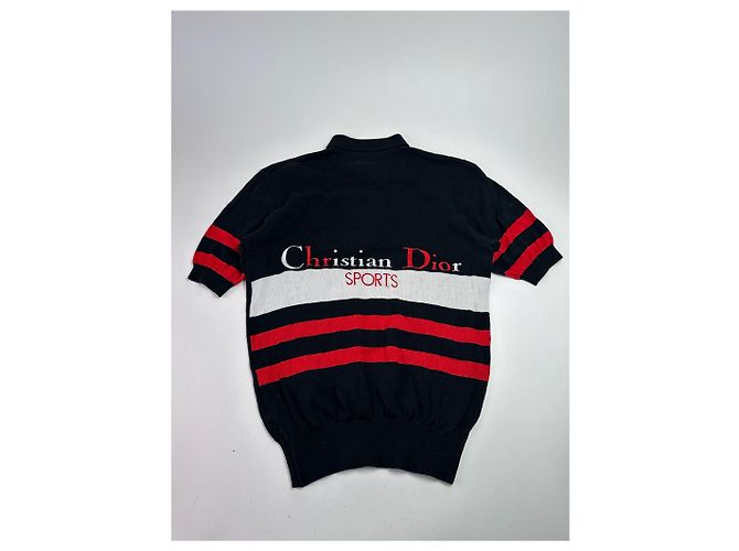 Polo vintage Dior nero rosso bianco