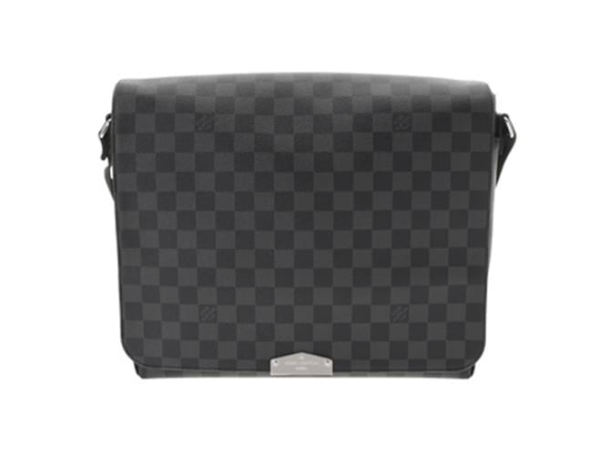 Louis Vuitton Damier Graphite District MM NV2 Shoulder Bag Brown Black Cloth  ref.2191927
